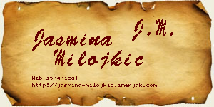 Jasmina Milojkić vizit kartica